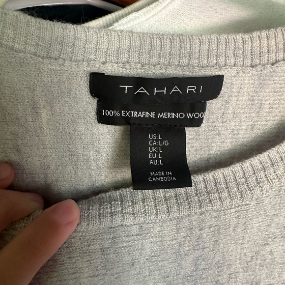 Tahari Grey Sweater - Picture 3 of 4